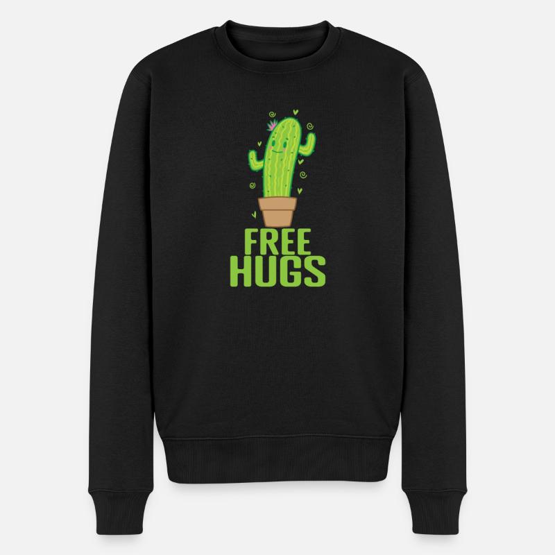 Gratuit câlins Cactus Plante - Pull Premium bio Homme - noir