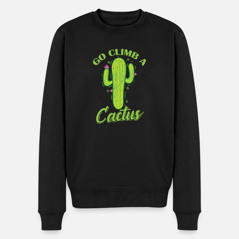 Escaladez une plante de cactus - Pull Premium bio Homme - noir