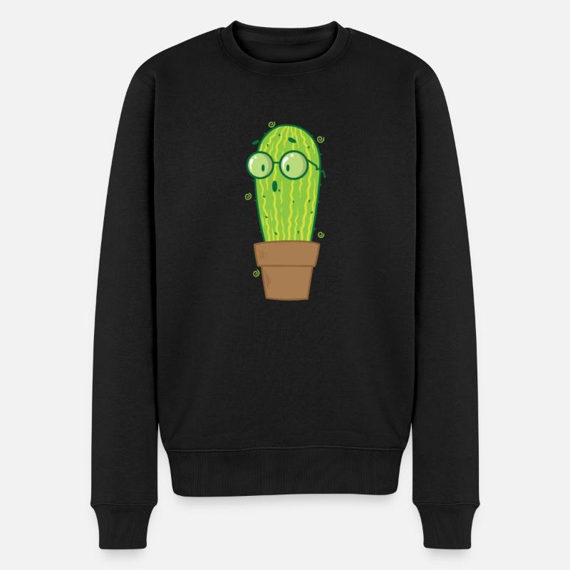 Plante de cactus Nerd - Pull Premium bio Homme - noir