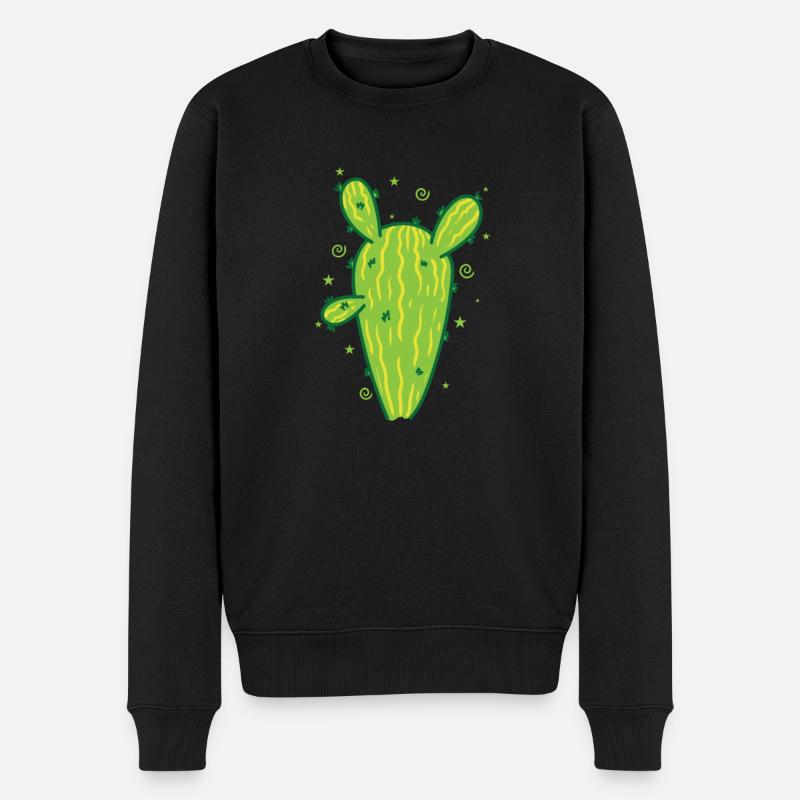 grande plante de cactus - Pull Premium bio Homme - noir