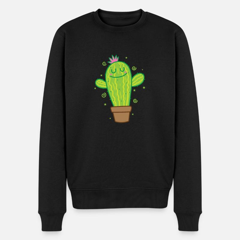 Plante de cactus en chaleur - Pull Premium bio Homme - noir
