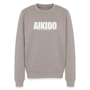 Aïkido Nanadan Arts martiaux japonais - Pull Premium bio Homme - taupe - Devant - Nico (187cm)
