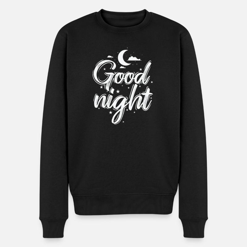Good Night - Männer Premium Bio Pullover - Schwarz