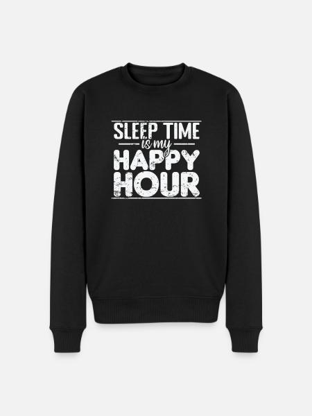 Sleep Time is my Happy Hour Night Hobby - Men's Premium Organic Jumper - black