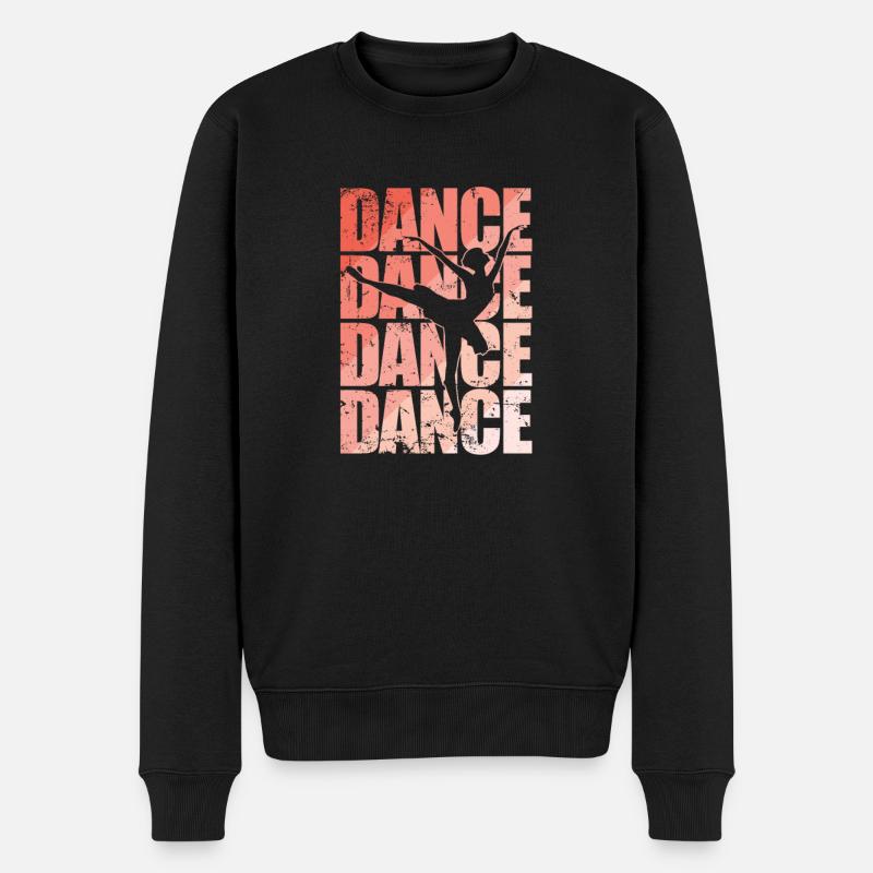 Dance mit Ballerina im Ballet - Männer Premium Bio Pullover - Schwarz