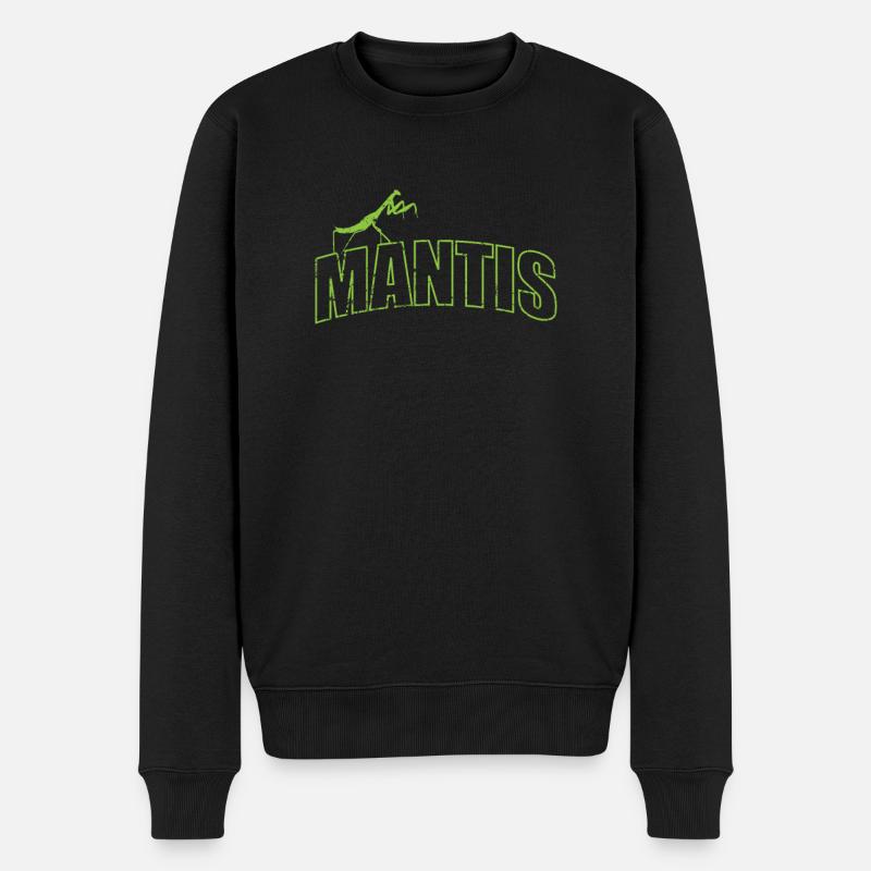 Insecte mante sur le script - Pull Premium bio Homme - noir