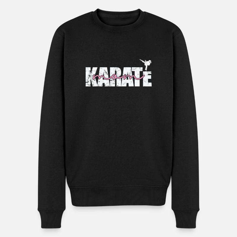 Karate Mom - Männer Premium Bio Pullover - Schwarz