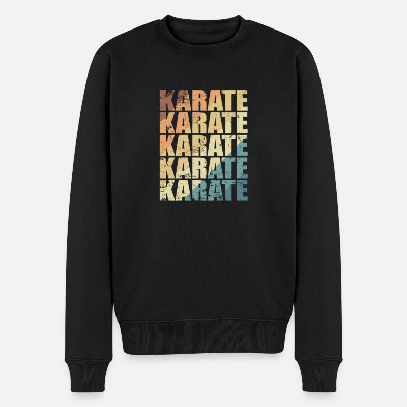 Karate Training Kampfsport - Männer Premium Bio Pullover - Schwarz