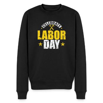 Celebrate Labor Day - Männer Premium Bio Pullover - Schwarz - Vorne - Nico (187cm)