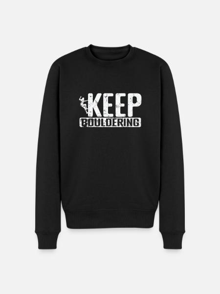 Keep Bouldering - Men's Premium Organic Jumper - black