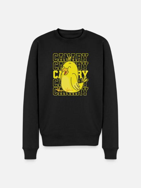 Yellow Canary Bird - Men's Premium Organic Jumper - black