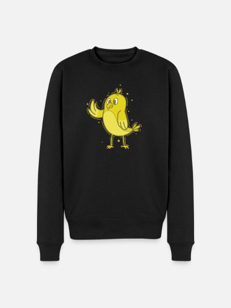 Canary waving - Men's Premium Organic Jumper - black