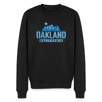Oakland Stadt im Bundesstaat California - Männer Premium Bio Pullover - Schwarz - Vorne - Nico (187cm)