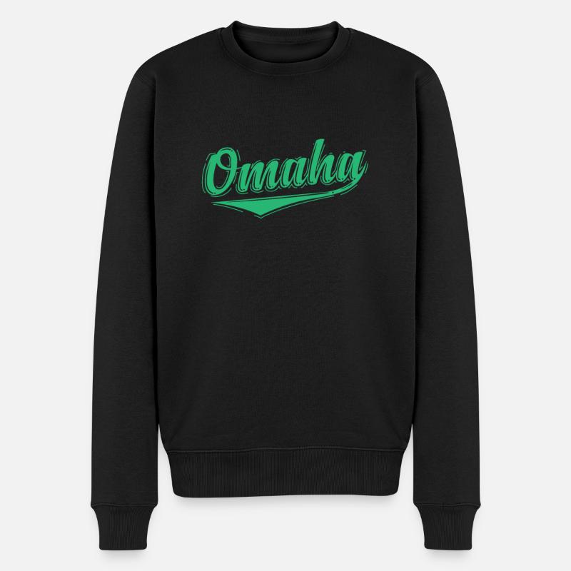 Omaha, Nebraska City, États-Unis - Pull Premium bio Homme - noir