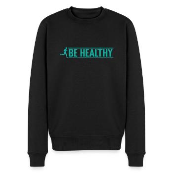 Be Healthy Joggen - Männer Premium Bio Pullover - Schwarz - Vorne - Nico (187cm)
