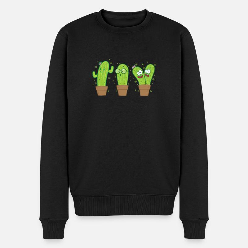 cactus drôles - Pull Premium bio Homme - noir