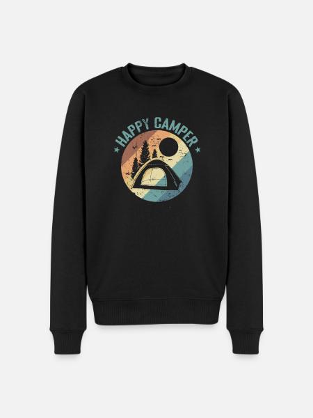 Happy Camper Holiday Freedom - Men's Premium Organic Jumper - black