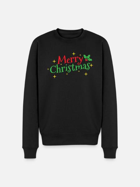 Merry Christmas Weihnachten - Men's Premium Organic Jumper - black