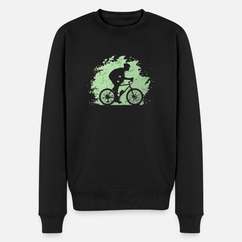 Faire du vélo à l’extérieur - Pull Premium bio Homme - noir