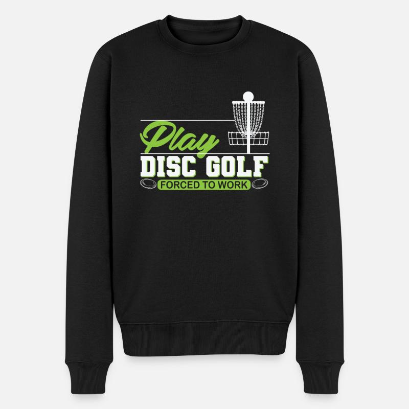 Play Disc Golf - Men's Premium Organic Jumper - black