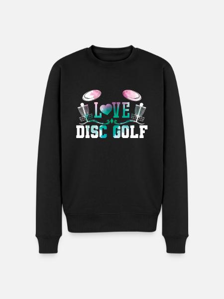 Love Disc Golf - Men's Premium Organic Jumper - black