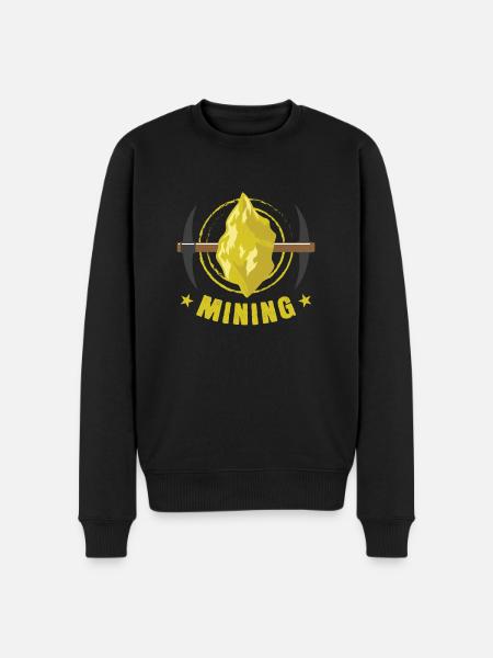 Aurum Lump "Mining" - Men's Premium Organic Jumper - black