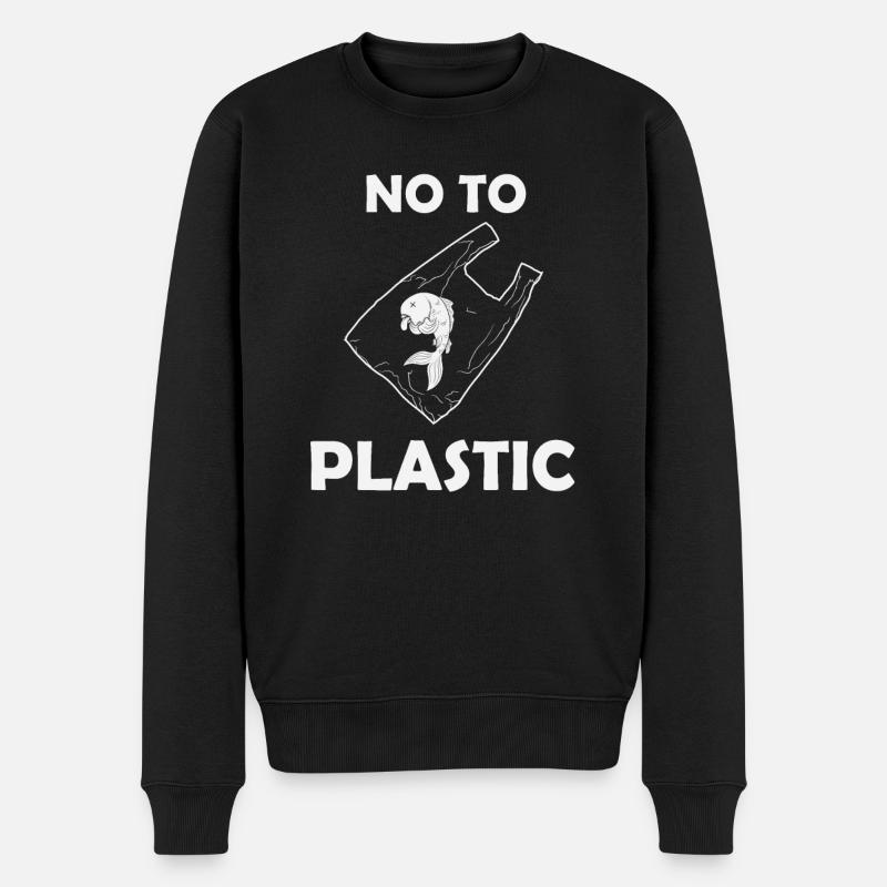 Non au plastique - Pull Premium bio Homme - noir