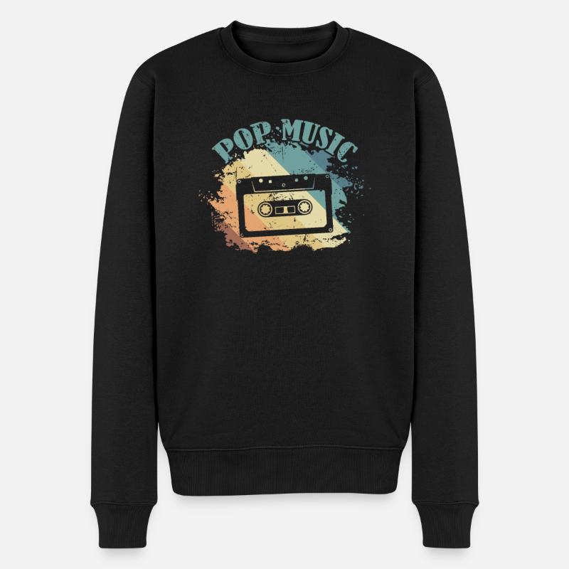 Cassette de musique pop R’n’B - Pull Premium bio Homme - noir