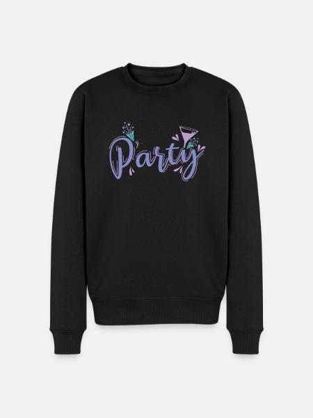 Party with friends - Men's Premium Organic Jumper - black