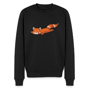 Red Panda Bear Cat Bamboo - Men's Premium Organic Jumper - black - Front - Nico (187cm)