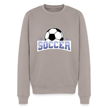 Football "Soccer" Recreational Football - Men's Premium Organic Jumper - taupe - Front - Nico (187cm)