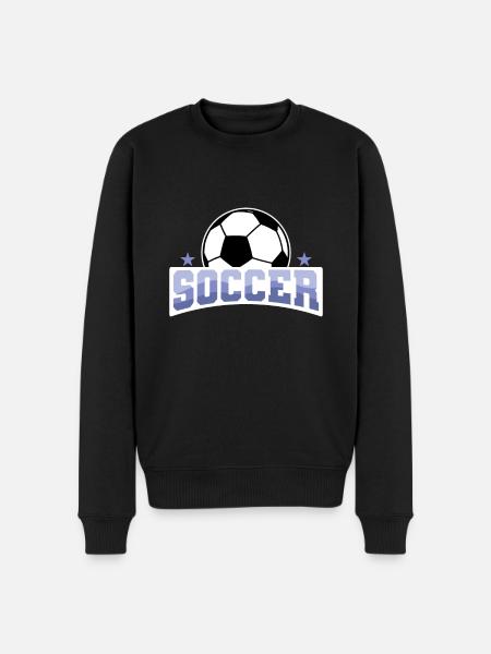 Fußball "Soccer" Freizeitfußball - Männer Premium Bio Pullover - Schwarz