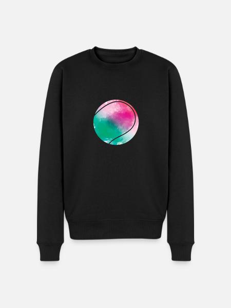 Tennis bunter Ball - Männer Premium Bio Pullover - Schwarz