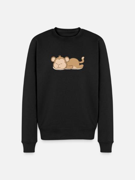 Sleeping Monkey - Men's Premium Organic Jumper - black