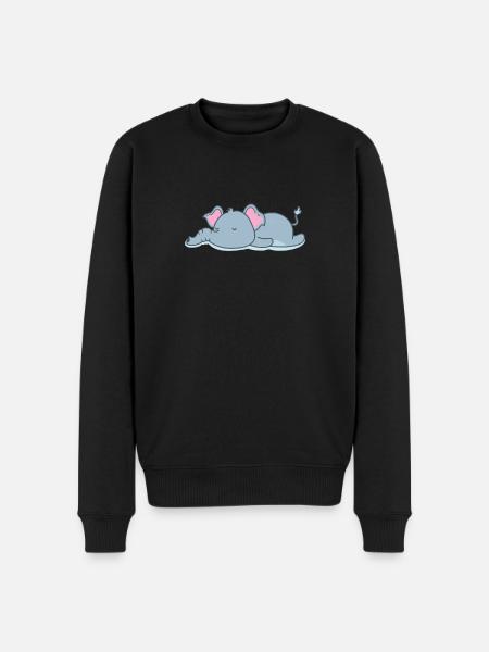 sleeping elephant - Men's Premium Organic Jumper - black