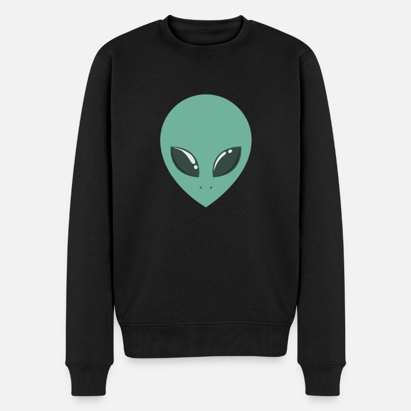 Tête symétrique extraterrestre - Pull Premium bio Homme - noir