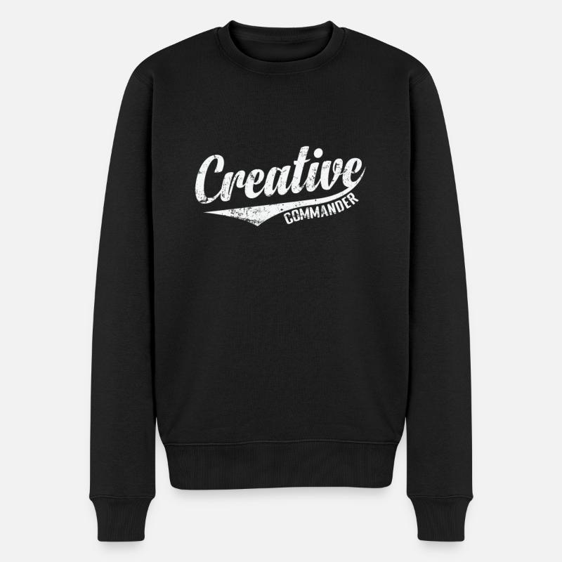 Creative Commander - Men's Premium Organic Jumper - black