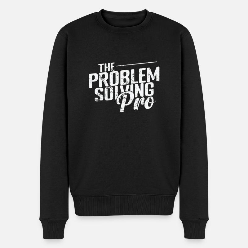 The Problem-Solving Pro - Men's Premium Organic Jumper - black