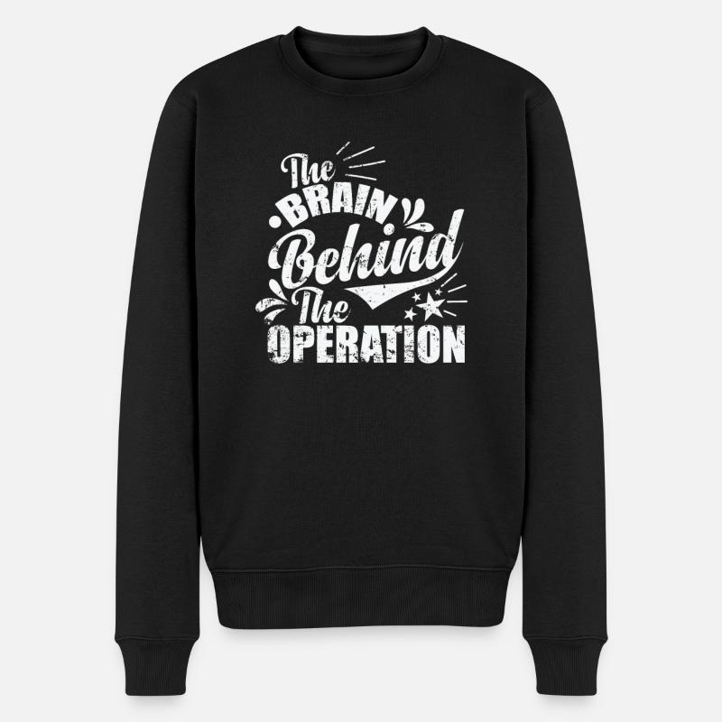 Le cerveau derrière l’opération - Pull Premium bio Homme - noir