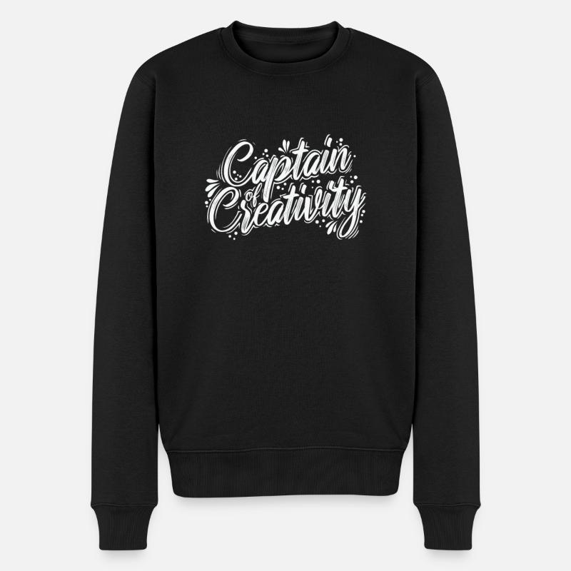 Captain of Creativity - Männer Premium Bio Pullover - Schwarz