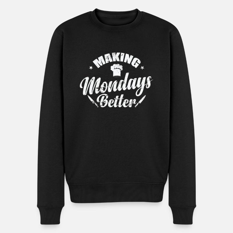 Making Mondays Better - Männer Premium Bio Pullover - Schwarz