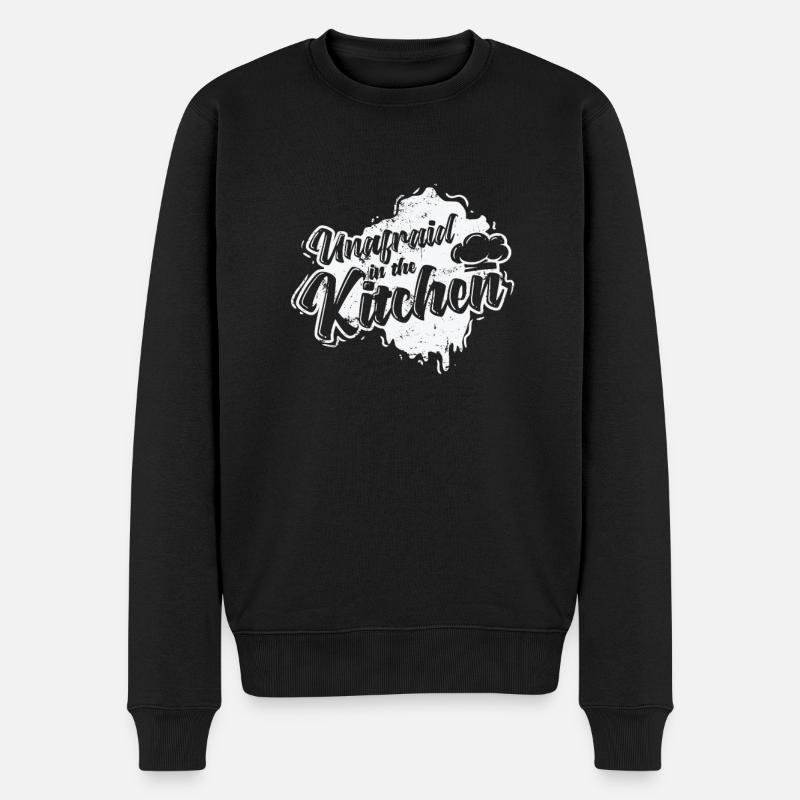 unafraid in the Kitchen - Men's Premium Organic Jumper - black