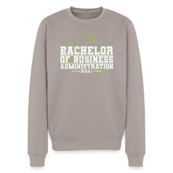 Licence en administration des affaires Geschäftsführu - Pull Premium bio Homme - taupe - Devant - Nico (187cm)