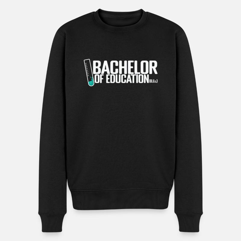 Bachelor of Education Lehramtstudien - Männer Premium Bio Pullover - Schwarz