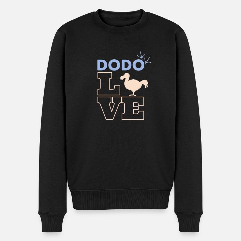 beliebter Dodo Love - Männer Premium Bio Pullover - Schwarz