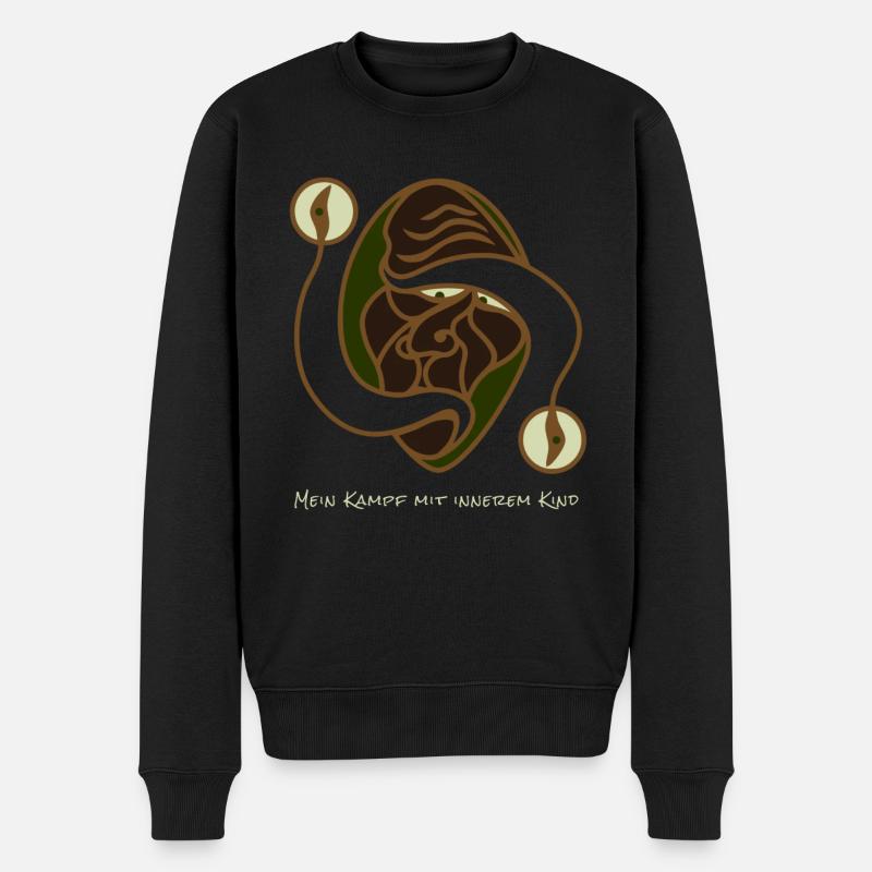 Kampf Mit Innerem Kind - Männer Premium Bio Pullover - Schwarz