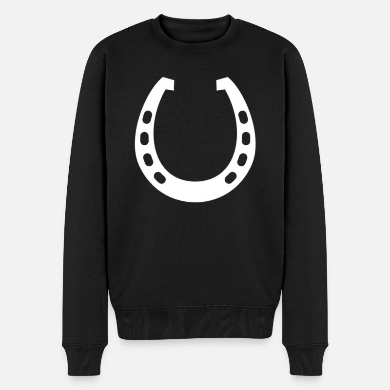 Fer à cheval Hirtiche - Pull Premium bio Homme - noir