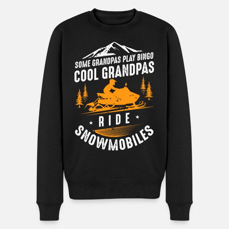 Cool Grandpas Ride Snowmobiles - Pull Premium bio Homme - noir
