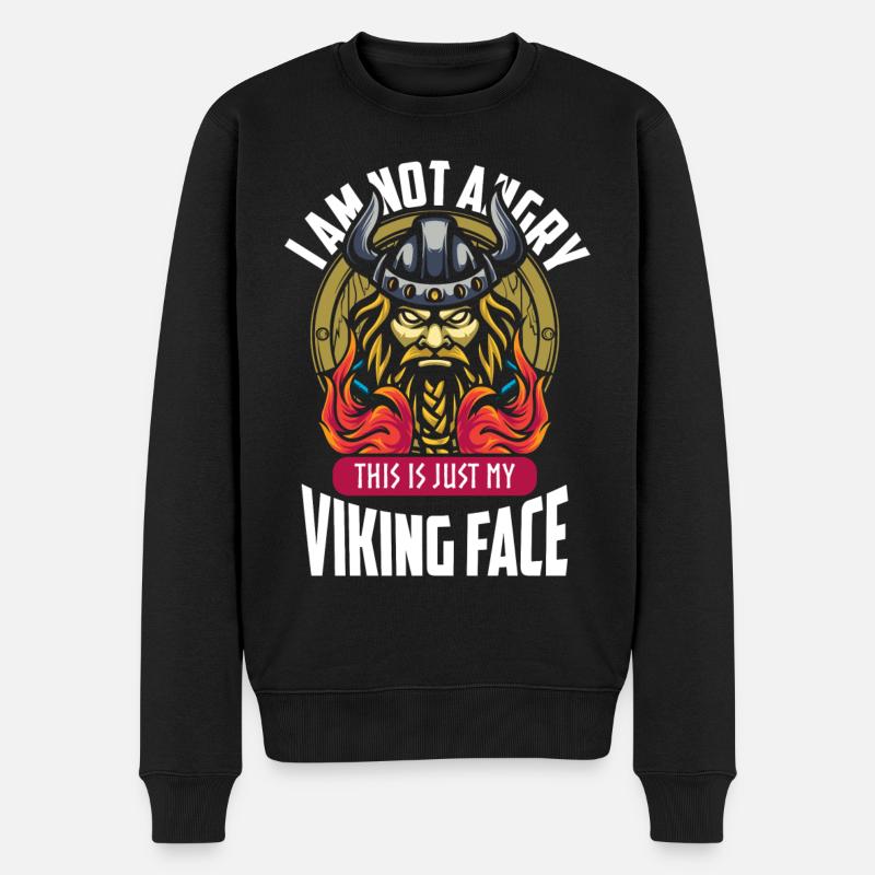 Valhalla Thor Krieger - Männer Premium Bio Pullover - Schwarz