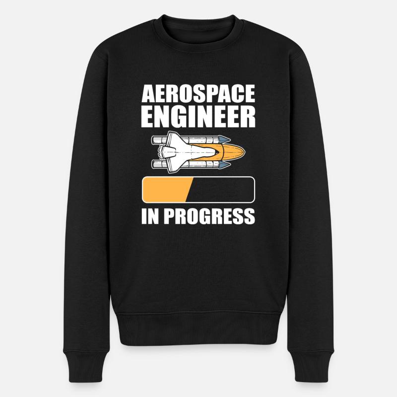 Luft- und Raumfahrt Ingenieur In Progress - Männer Premium Bio Pullover - Schwarz